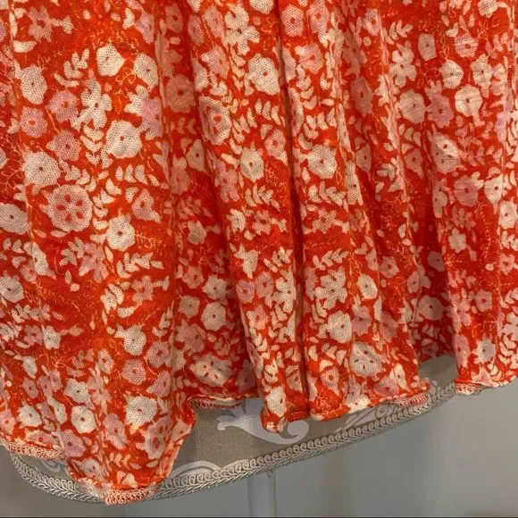 Free People Lucky Coin Festive Orange Small Tank Top - Picture 9 of 12